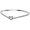 Romantikusszilárd karkötő szívvel Wish 599297C01 (Hossza 19 cm)