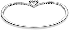 Pandora Romantikusszilárd karkötő szívvel Wish 599297C01 (Hossza 19 cm)