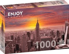 ENJOY Puzzle Naplemente New York látképe felett 1000 darab