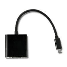 Qoltec USB 3.1 adapter C típusú férfi/VGA női | 1080P | 23 cm