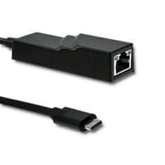 Qoltec C típusú USB csatlakozó / RJ-45 csatlakozó adapter | 20cm