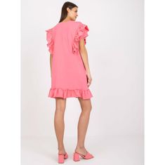 FANCY Női fodros ruha applikációval KELL pink FA-SK-7017.72P_386393 Univerzális