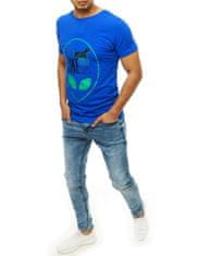Dstreet férfi mintás póló Benigno kék XXL