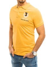 Dstreet férfi galléros póló Melete sárga XXL