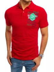 Dstreet férfi mintás galléros póló Halimatu piros L