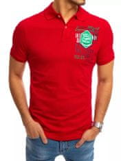 Dstreet férfi mintás galléros póló Halimatu piros L