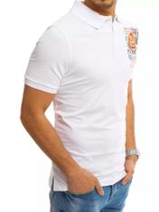 Dstreet férfi mintás galléros póló Faustina fehér M
