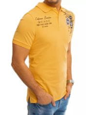 Dstreet férfi mintás galléros póló Nensi sárga XXL