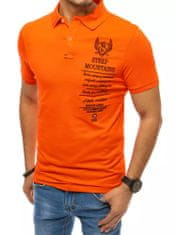 Dstreet férfi galléros póló hímzéssel Anastasiya narancssárga XXL