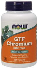 NOW Foods Chromium GTF, 200 µg, 250 tabletta