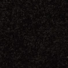 Greatstore 15 db fekete lépcsőszőnyeg 65 x 25 cm
