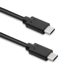 Qoltec USB 3.1 C-típusú férfi | USB 3.1 C-típusú férfi | 3m | Fekete
