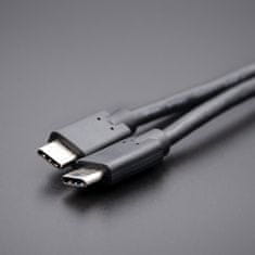 Qoltec USB 3.1 C típusú férfi kábel | USB 3.1 C típusú férfi kábel | 1,4m | Fekete