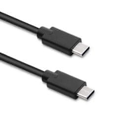 Qoltec USB 3.1 C típusú férfi | USB 3.1 C típusú férfi | 2,5m | Fekete