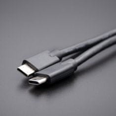 Qoltec USB 2.0 C típusú férfi kábel | USB 2.0 C típusú férfi kábel | 1,4m | Fekete