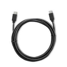 Qoltec USB 2.0 C típusú férfi kábel | USB 2.0 C típusú férfi kábel | 2m | Fekete