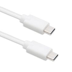 Qoltec USB 2.0 C típusú férfi | USB 2.0 C típusú férfi | 1.4m | Fehér