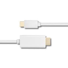 Qoltec USB 3.1 kábel C típusú férfi / HDMI A férfi | 4K | Alternatív üzemmód | 1m