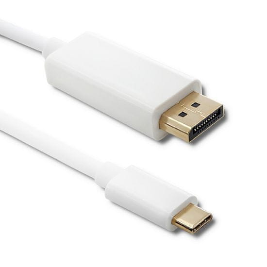 Qoltec DisplayPort Alternate mode | USB 3.1 type C male | DisplayPort male | 5K | 2m