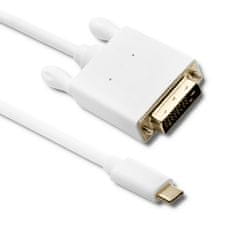 Qoltec USB 3.1 Type C férfi / DVI férfi | 4K | Alternatív üzemmód | 1m kábel