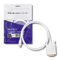Qoltec USB 3.1 Type C férfi / DVI férfi | 4K | Alternatív üzemmód | 1m kábel