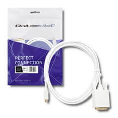 Qoltec USB 3.1 Type C férfi / DVI férfi | 4K | Alternatív üzemmód | 2m kábel