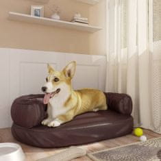 Greatstore barna ergonomikus műbőr kutyaágy 60 x 42 cm