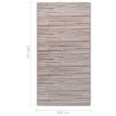 Vidaxl barna PP kültéri szőnyeg 160 x 230 cm 310442