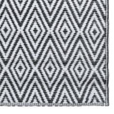 Vidaxl fekete-fehér PP kültéri szőnyeg 190 x 290 cm 310431