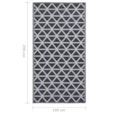 Vidaxl fekete PP kültéri szőnyeg 190 x 290 cm 310419