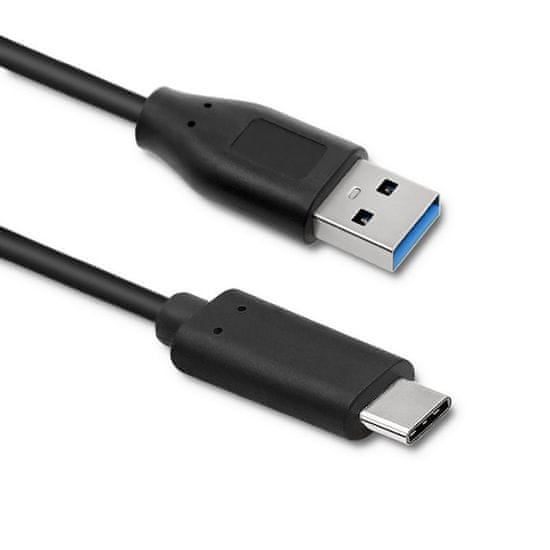 Qoltec USB kábel C 3.1 típusú férfi | USB 3.0 A típusú férfi | 0.25m