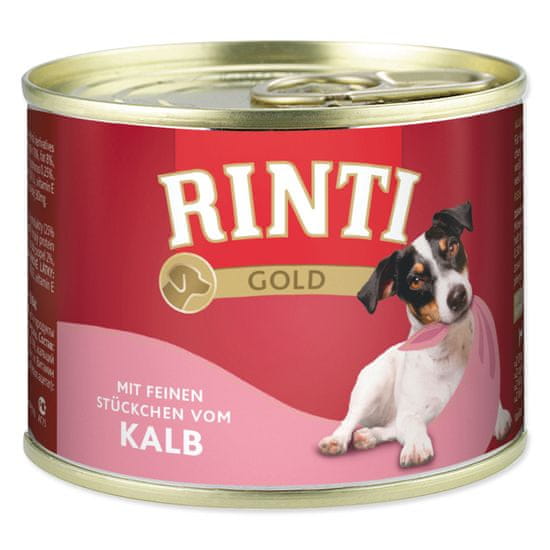 RINTI Gold kutyakonzerv borjúhússal 12 x 185g