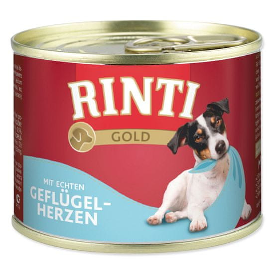 RINTI Gold kutyakonzerv csirkeszívvel 12 x 185g