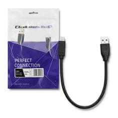Qoltec USB 3.1 C típusú férfi | USB 2.0 A férfi | 0,25 m kábel