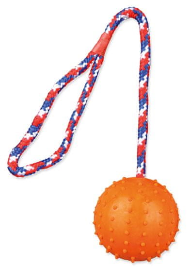 Trixie Játéklabda gumiból kötéllel 7 cm, 2 db