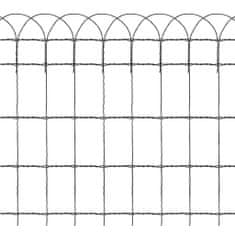 Greatstore kerti porszórt bevonatú vas szegélyező kerítés 10 x 0,65 m