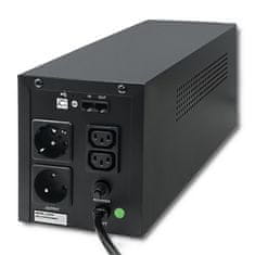 Qoltec UPS - Monolith | 2000VA | 1200W | LCD | USB