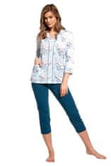 Cornette Női pizsama 447/229 Dahlia, világos kék, L