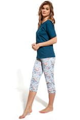 Cornette Női pizsama 448/230 Alice + Nőin zokni Gatta Calzino Strech, világos kék, S