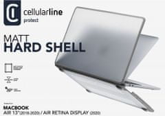 CellularLine Edzett védőtok Matt Hard Shell Apple MacBook Air 13'' (2018-2020)/Retina (2020) géphez, átlátszó, HARDSHELLMACAIR13T