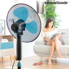 InnovaGoods Állványos ventilátor, 50 W, fekete és kék