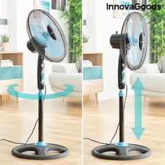 InnovaGoods Állványos ventilátor, 50 W, fekete és kék