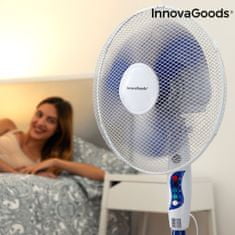 InnovaGoods Állványos ventilátor, 50 W, kék és fehér