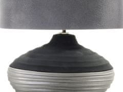 Beliani Szürke porcelán éjjeli lámpa 42 cm LIMA