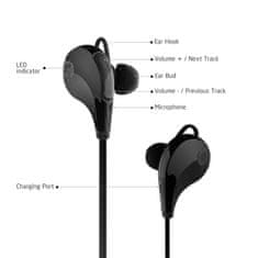 Northix Vezeték nélküli sport fülhallgató - fekete 