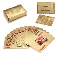 Northix Kártyák – 24K aranyozású kártyapakli, dollár 