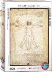 EuroGraphics Puzzle Vitruvius man - az emberi alak arányai 1000 darab