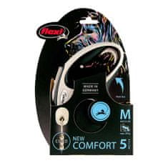 Flexi New Comfort M zsinór 5m fekete 20 kg-ig
