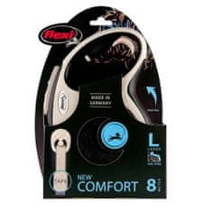 Flexi New Comfort L szalag 8m fekete 50 kg-ig