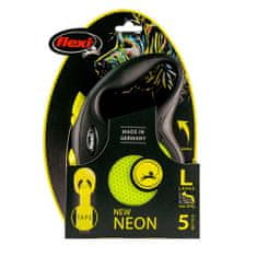 Flexi New Neon szalag L 5m sárga 50kg-ig